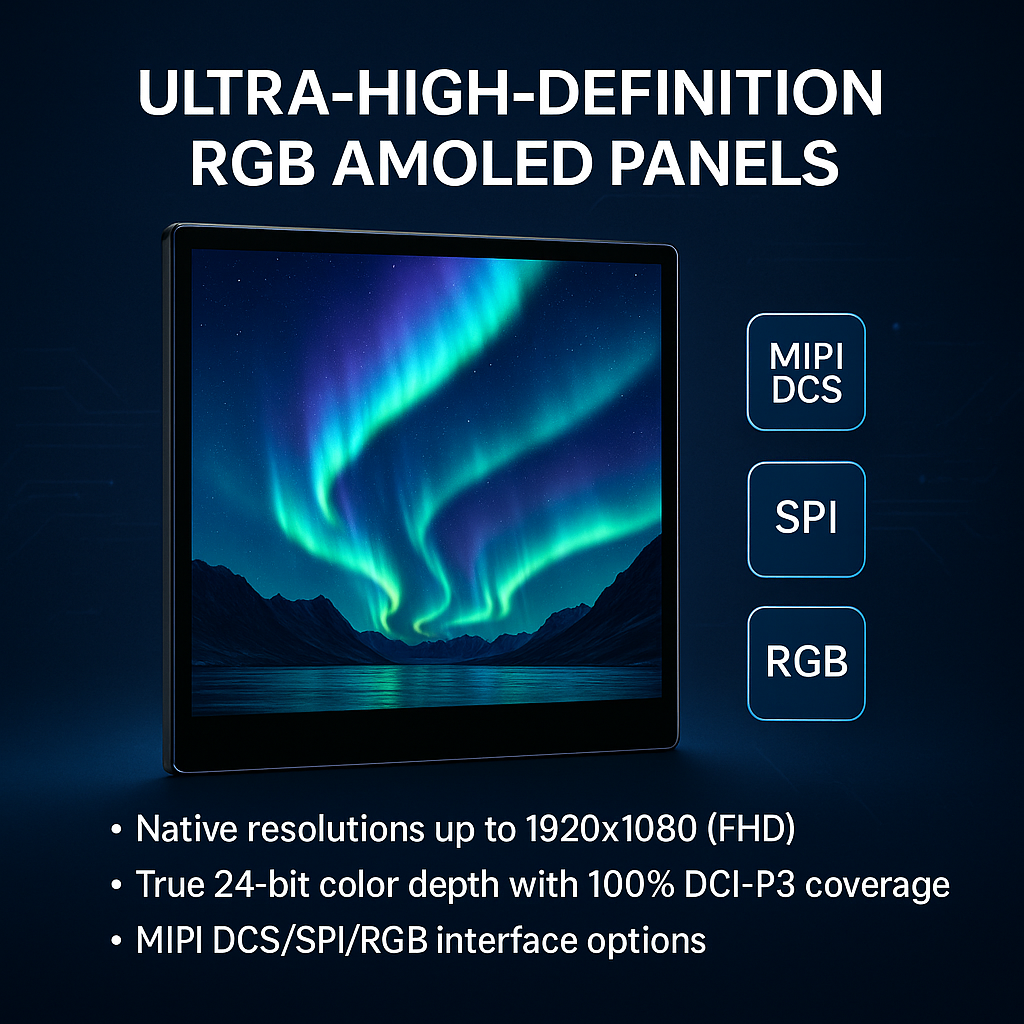Ultra-High-Definition RGB AMOLED Panels