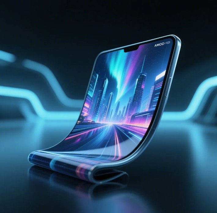 Flexible and foldable AMOLED display