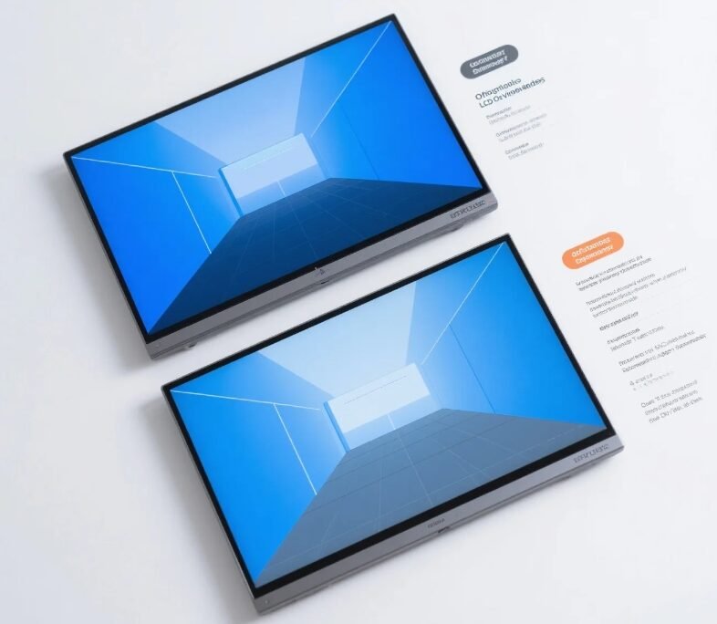 Side-by-side comparison of poor vs. optimized LCD viewing angle in consumer electronics