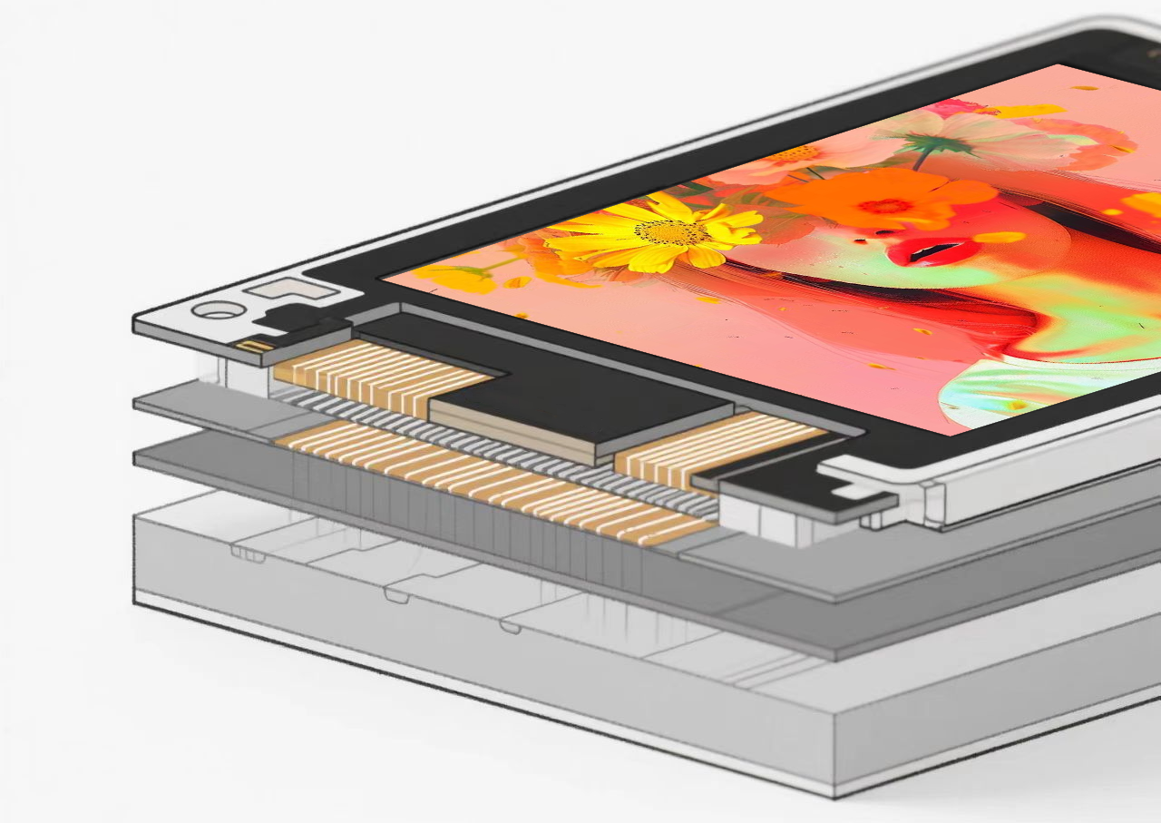 AMOLED cross-sectional structure diagram