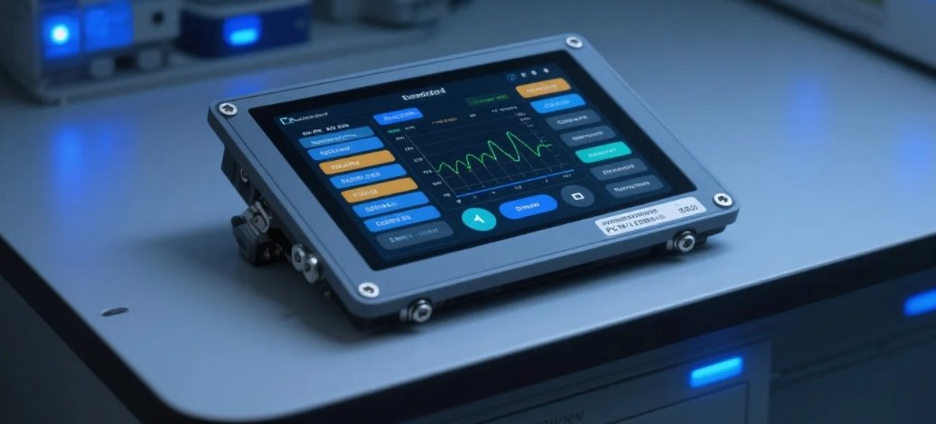Small touch screen LCD interface on lab equipment