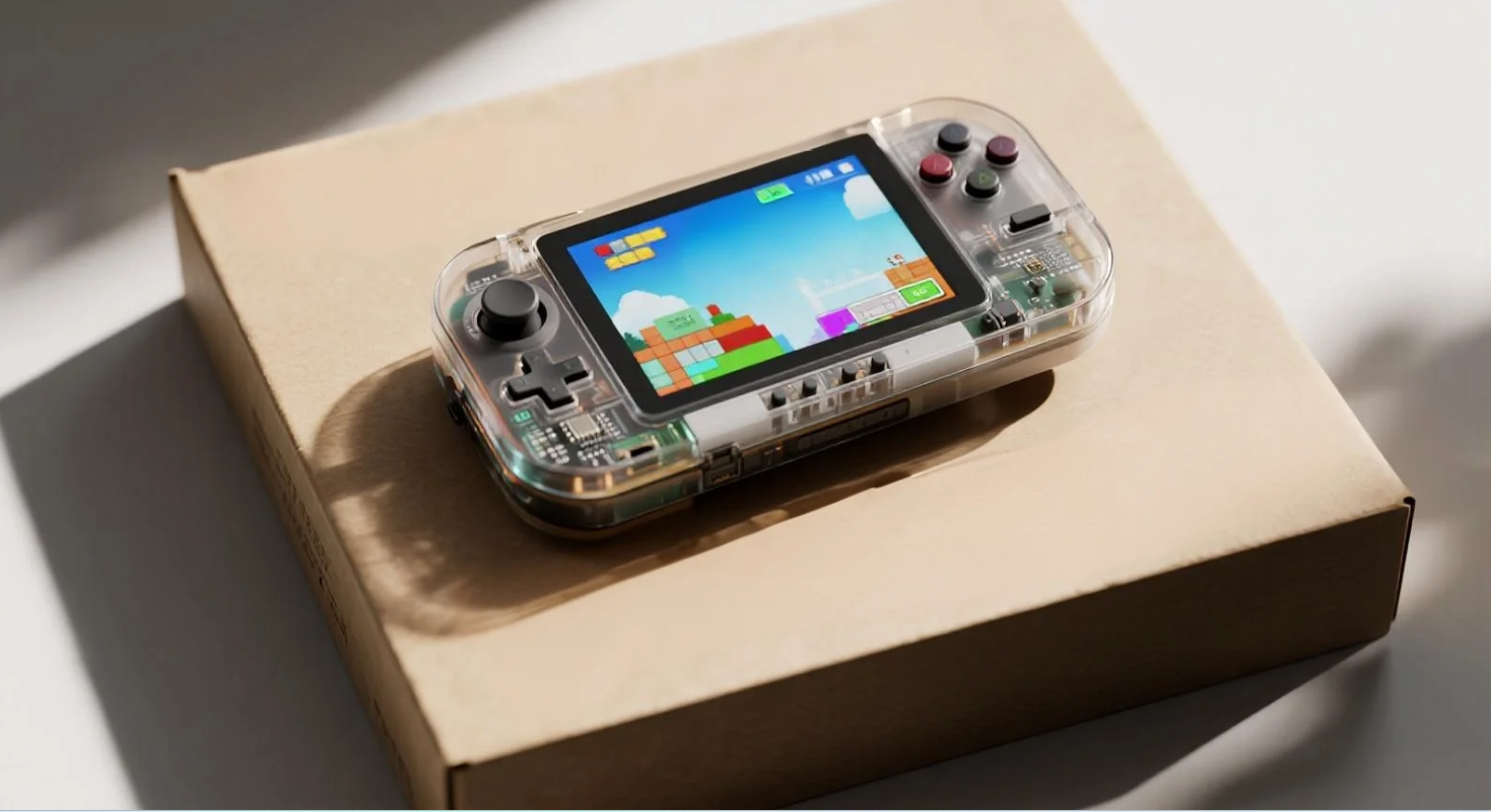 ESP32 handheld gaming devices connected via WiFi